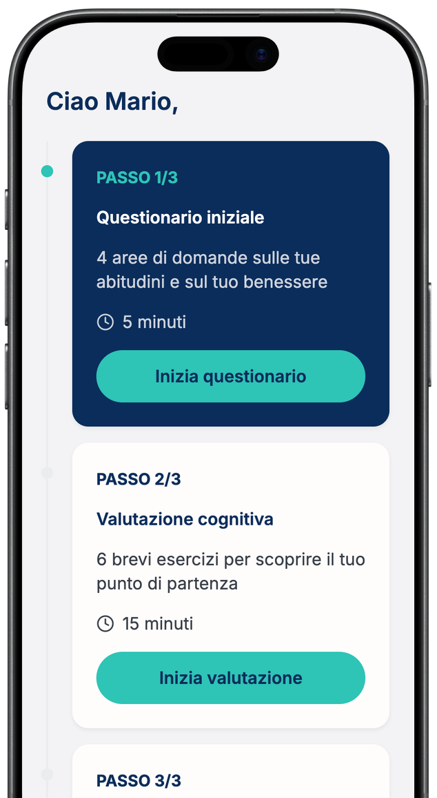 IntegraMente con il primo controllo da fare: il questionario e la valutazione cognitiva.